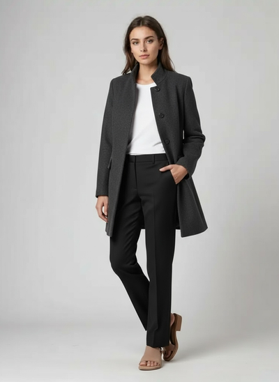 MOSS Toronto™ | Renelle Classic High Collar Coat