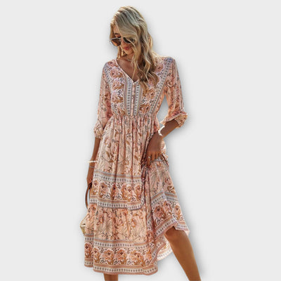 Elegant Dress with Floral Print