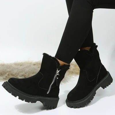 MOSS Toronto™ | Luisaa - Comfortable Winter Boots With Side Zipper
