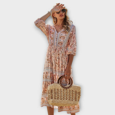 Elegant Dress with Floral Print