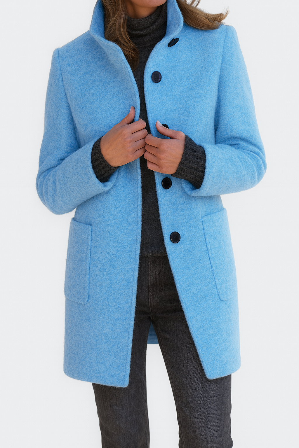 MOSS Toronto™ | Renelle Classic High Collar Coat