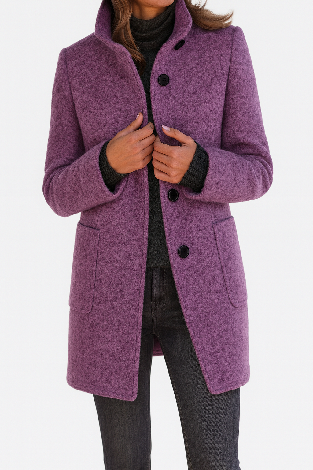 MOSS Toronto™ | Renelle Classic High Collar Coat