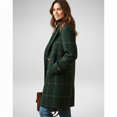 MOSS Toronto™ | Kaitlyn – Retro Plaid Coat for Timeless Elegance