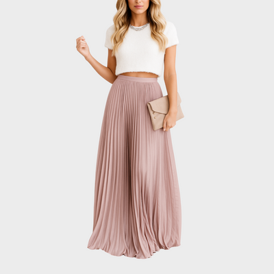 Pleated Maxi Skirt