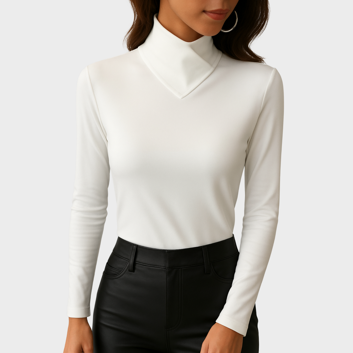 Chic Folded Collar Blouse