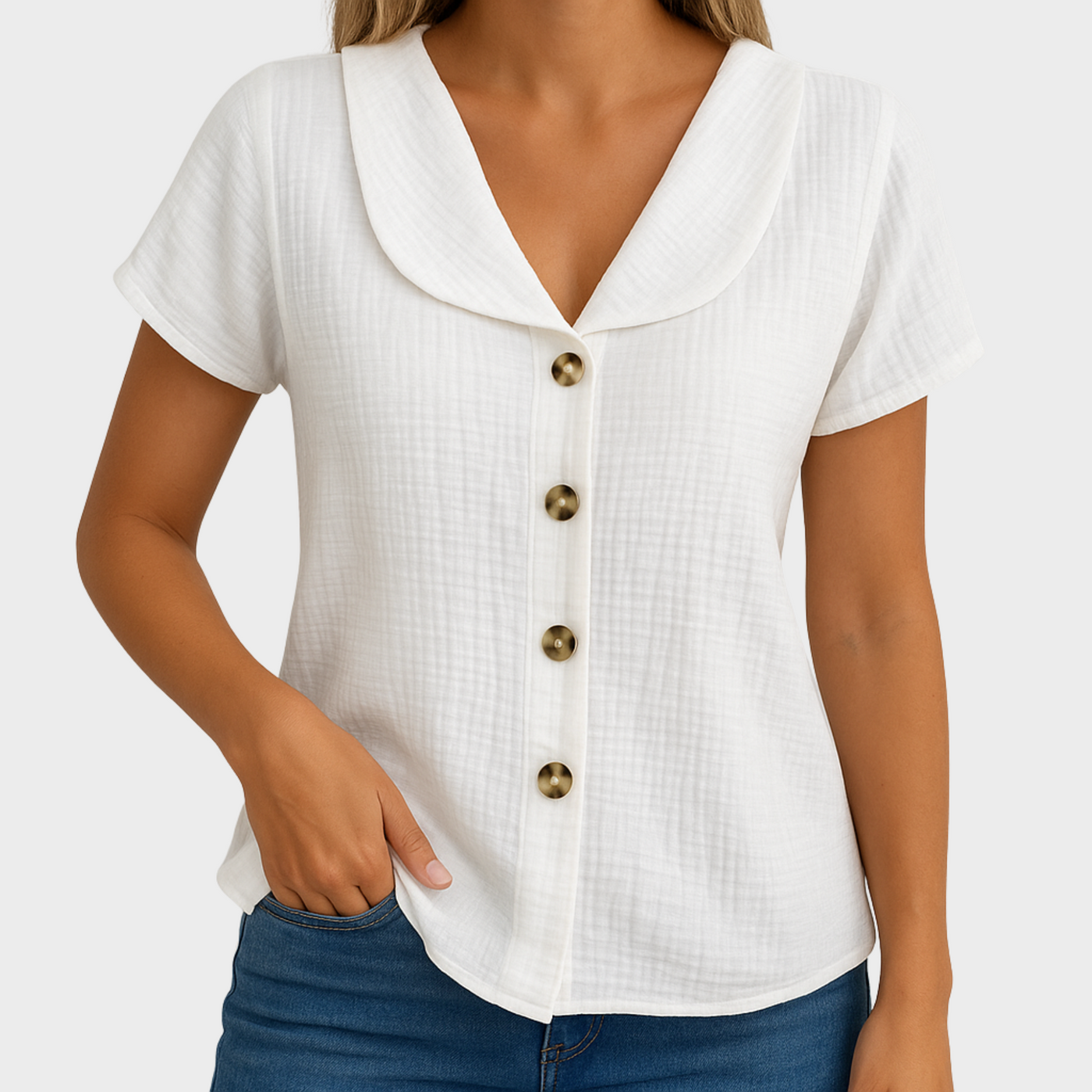 Chic Buttoned Blouse