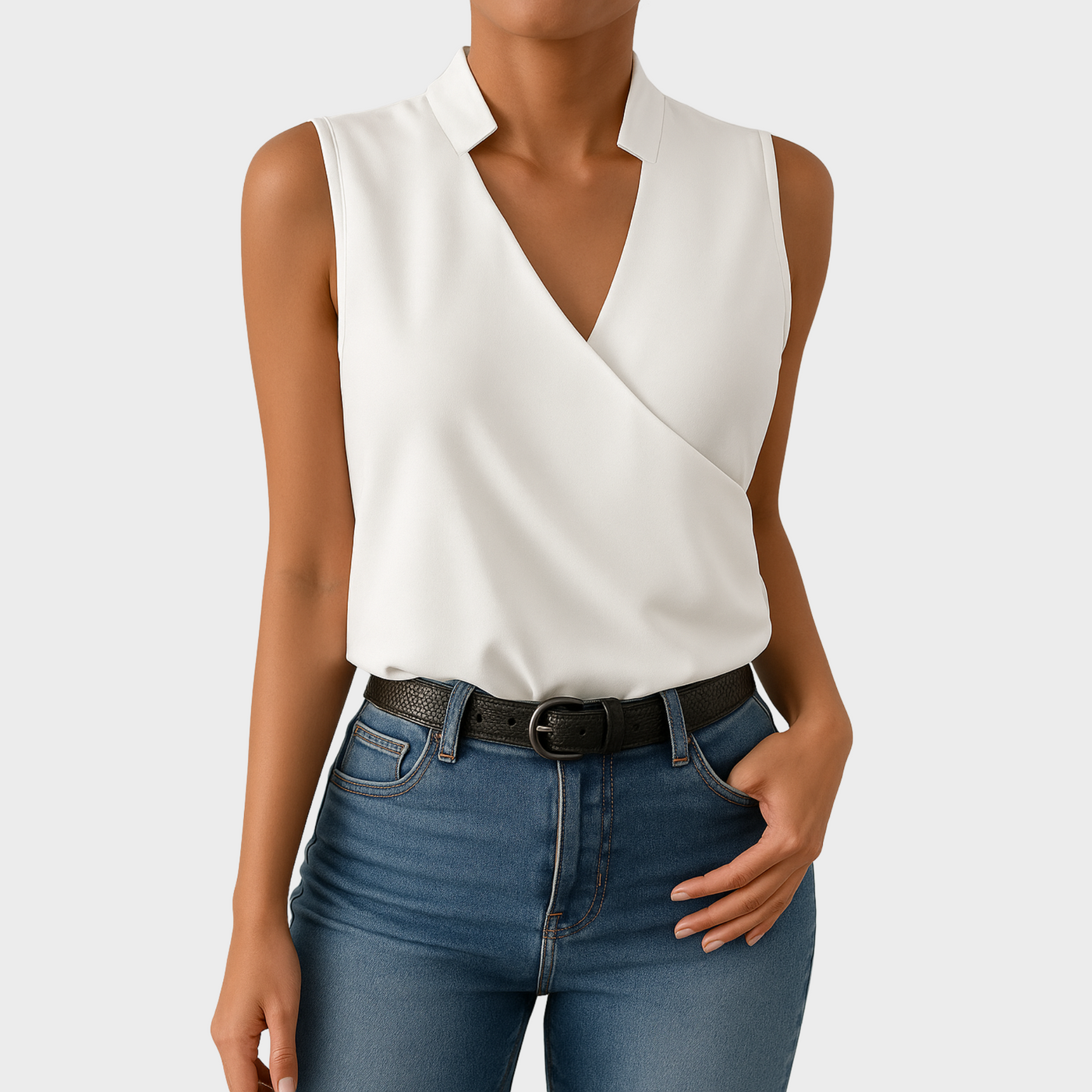 Chic Sleeveless Blouse