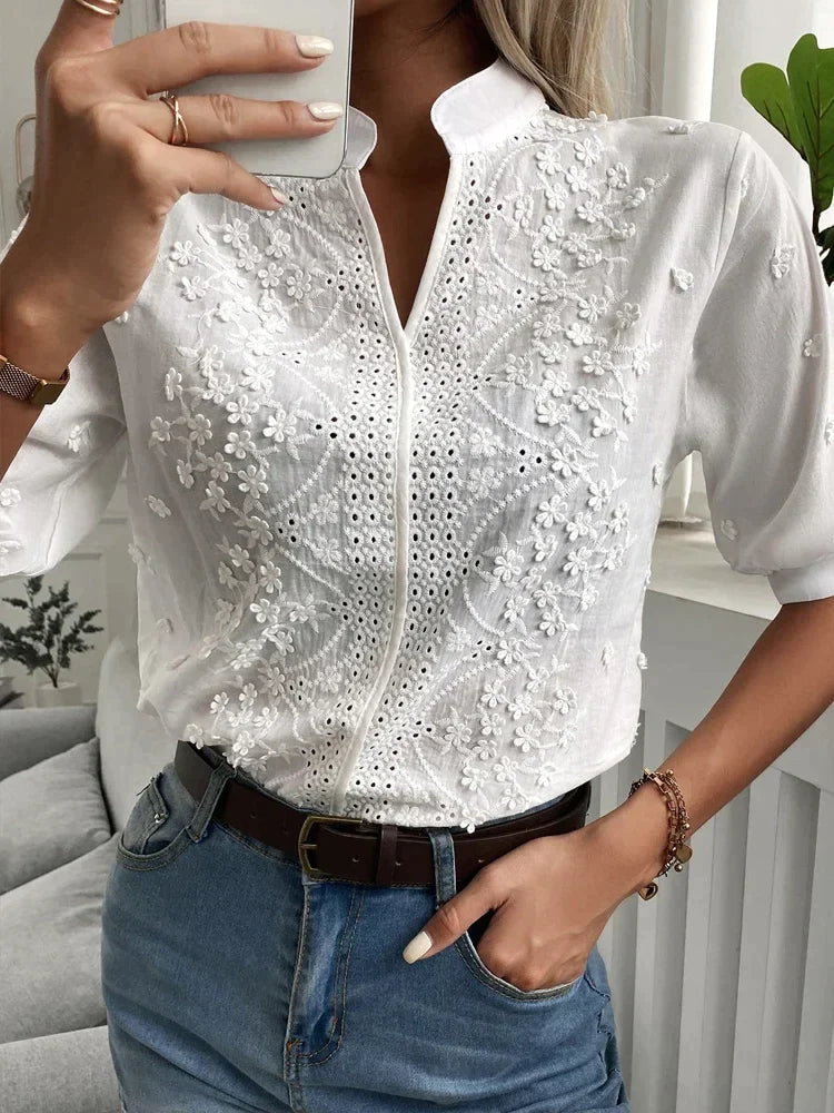 Chic Embroidered Blouse