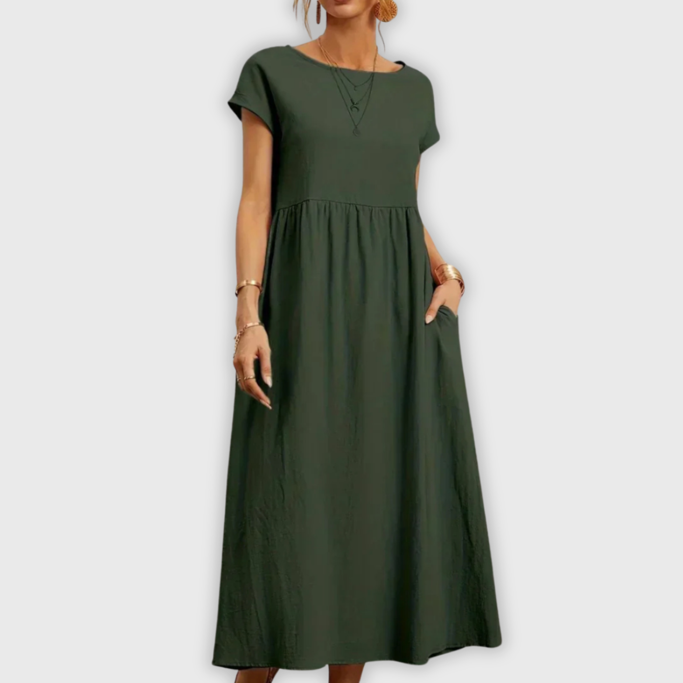 Elegant Round Neck Dress
