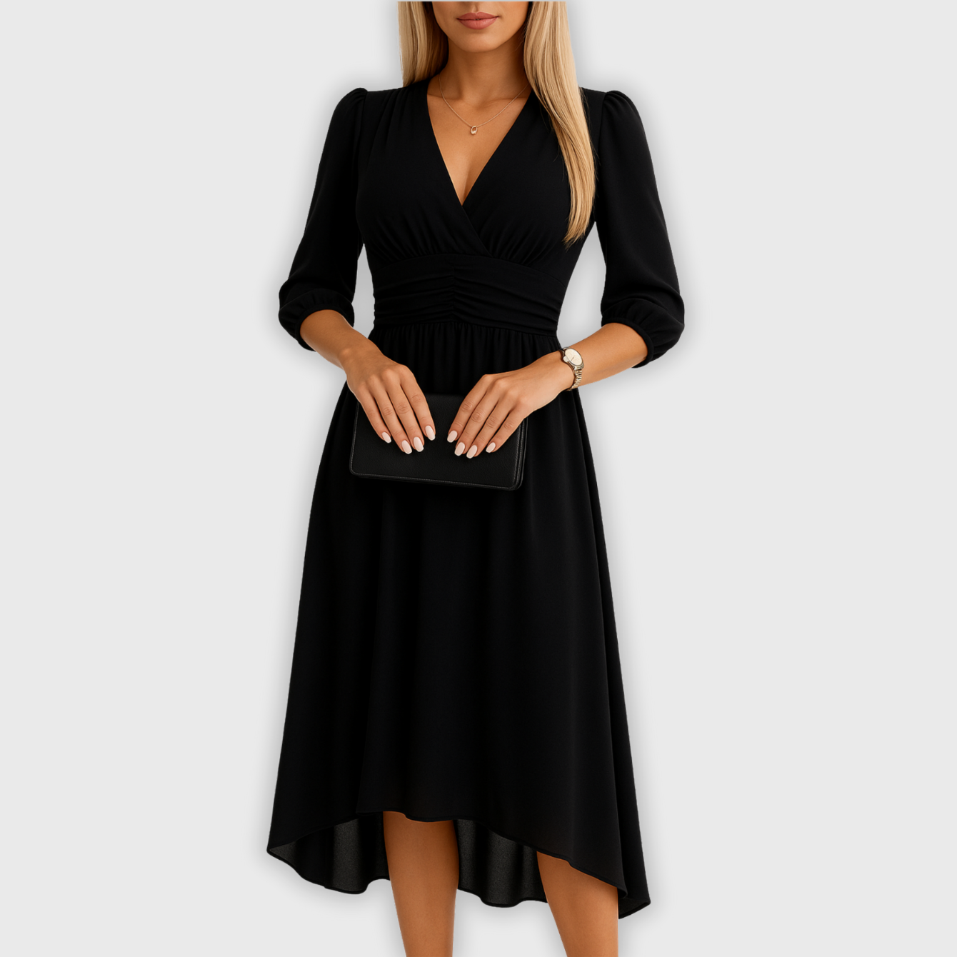Chiffon V-Neck Dress