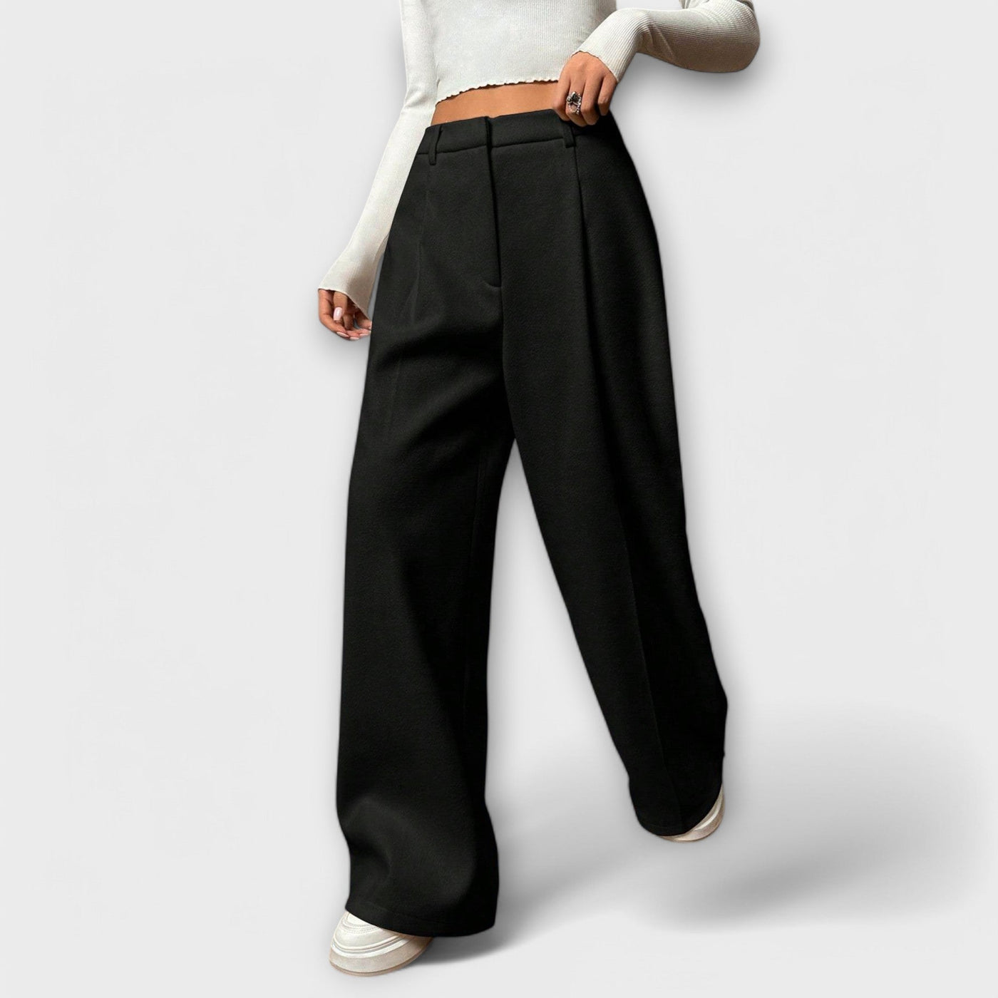 Wide High-Waist Pants