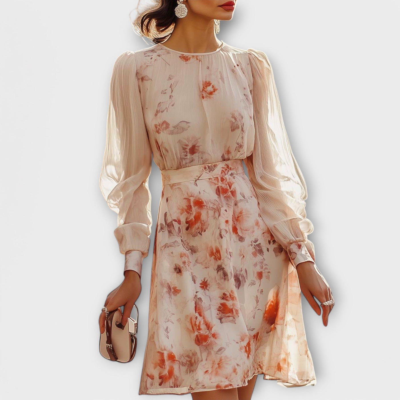 Short Sleeved Floral Dress