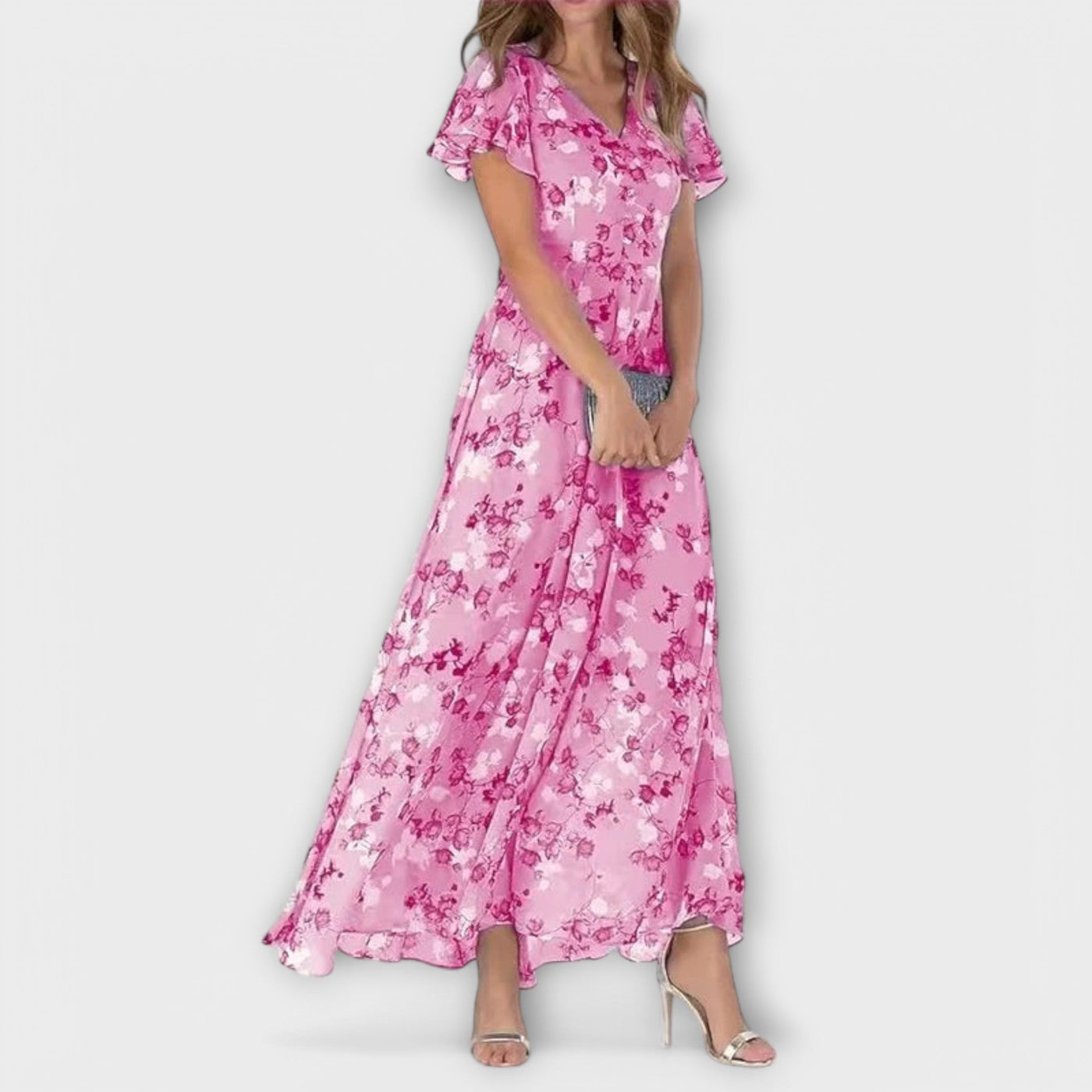 Isabella™  Floral Chiffon Dress
