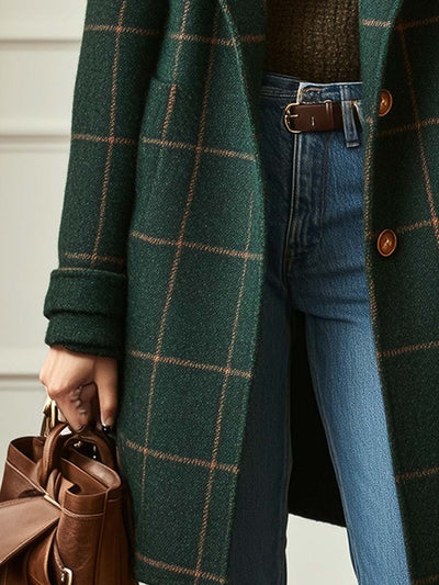 MOSS Toronto™ | Kaitlyn – Retro Plaid Coat for Timeless Elegance