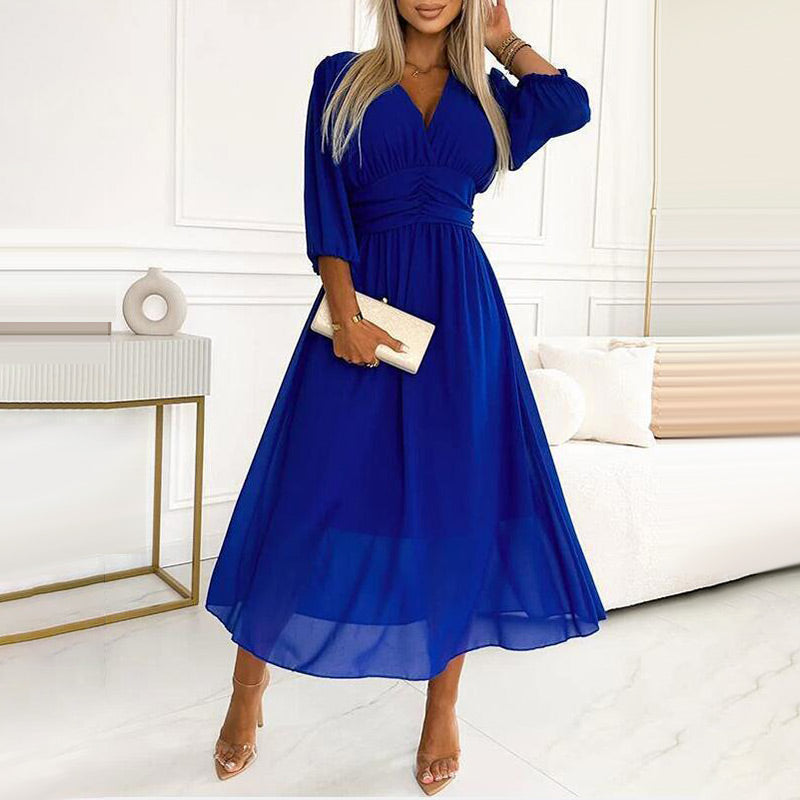 Chiffon V-Neck Dress