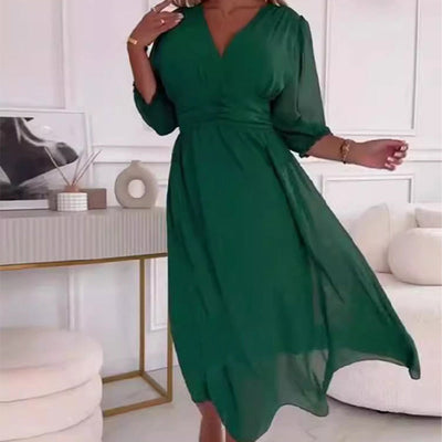 Chiffon V-Neck Dress