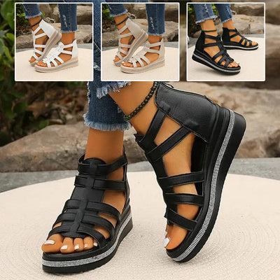 Moss Toronto | Rhinestone Wedge Sandals