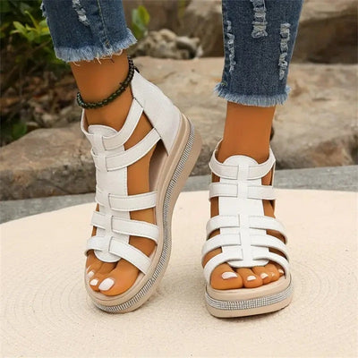 Moss Toronto | Rhinestone Wedge Sandals